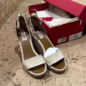 Valentino Cream Espadrille Sandals